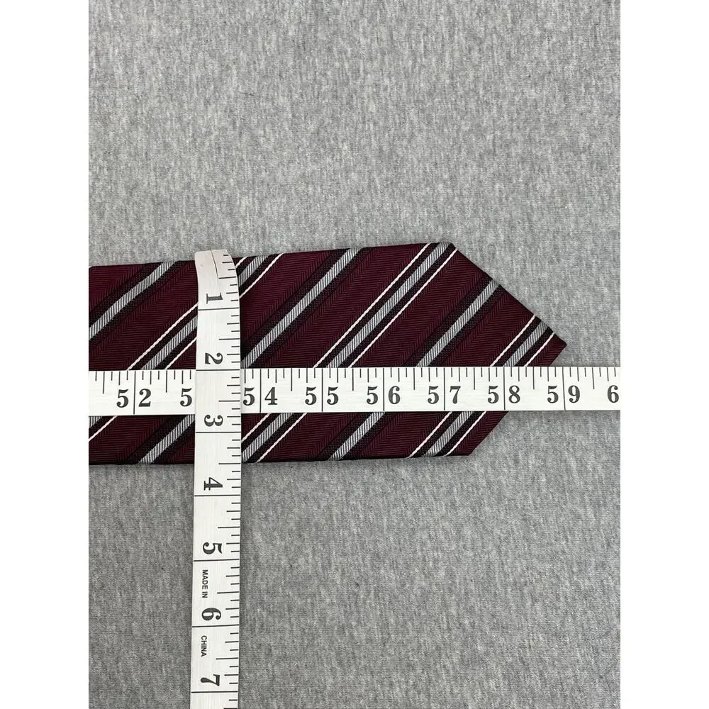 Jos A Bank Tie Mens Stripe 100% Silk 3.5